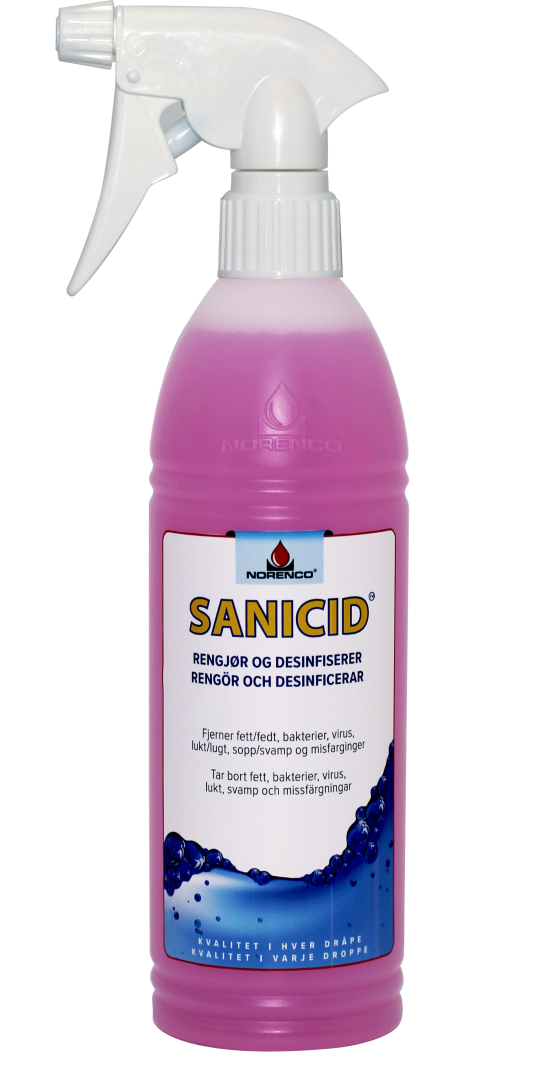 950734f26a98fb9c32db5bb0af030539.png Sanicid Universal Rengjøring og Desinfeksjon 600ml - Bilde 1